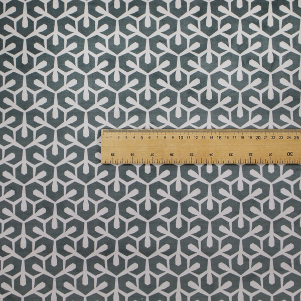 Slate Hexagon Trellis Upholstery Fabric 020126-17