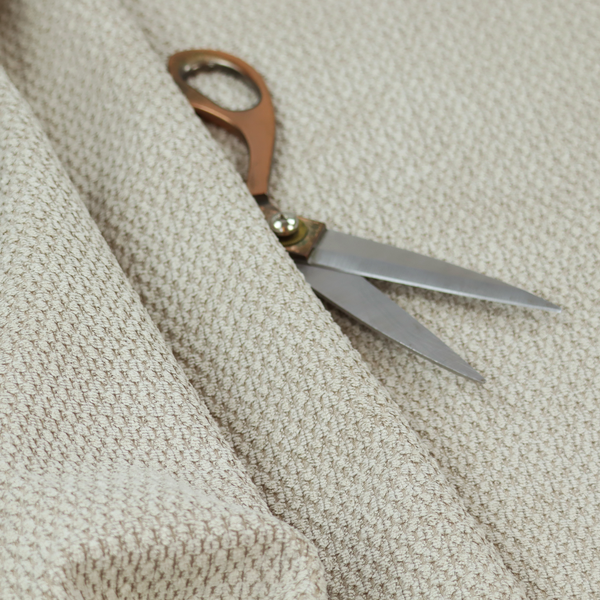 Chicago Bobble Effect Chenille Upholstery Fabric Coconut Milk Colour CTR-1339 - Made To Measure Curtains