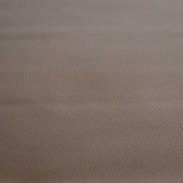 Gorizia Faux Leather Plain Grain Effect In Light Brown Colour Upholstery Fabric CTR-1421