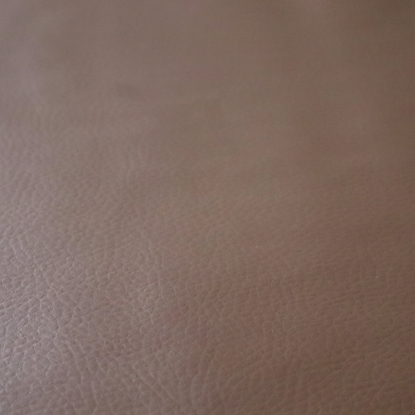 Gorizia Faux Leather Plain Grain Effect In Coffee Colour Upholstery Fabric CTR-1422