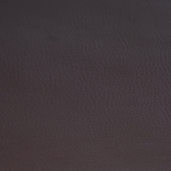 Gorizia Faux Leather Plain Grain Effect In Dark Brown Colour Upholstery Fabric CTR-1427