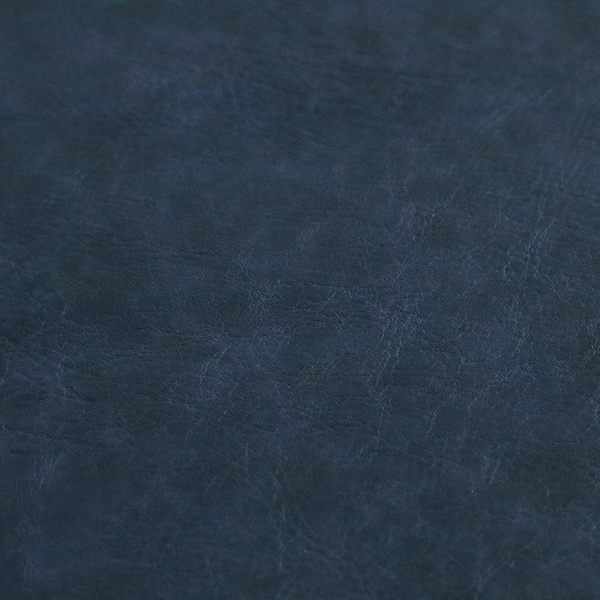Palermo Faux Leather Aged Effect In Navy Blue Colour Upholstery Fabric CTR-1454