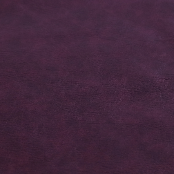 Palermo Faux Leather Aged Effect In Purple Colour Upholstery Fabric CTR-1455