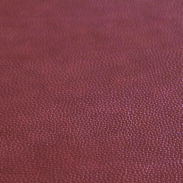 Ortona Faux Leather Malted Effect In Red Colour Upholstery Fabric CTR-1467