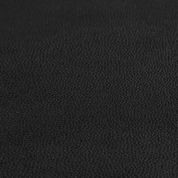 Ortona Faux Leather Malted Effect In Black Colour Upholstery Fabric CTR-1470