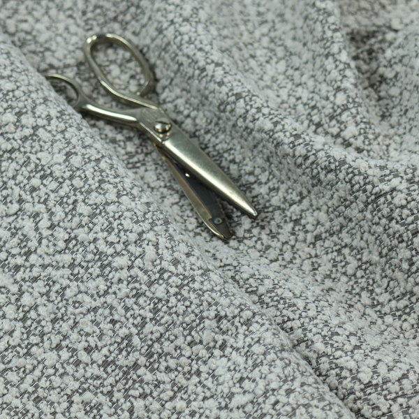 Balmoral Hard Wearing Boucle Upholstery Fabric Fossil Grey Colour CTR-1622 - Handmade Cushions