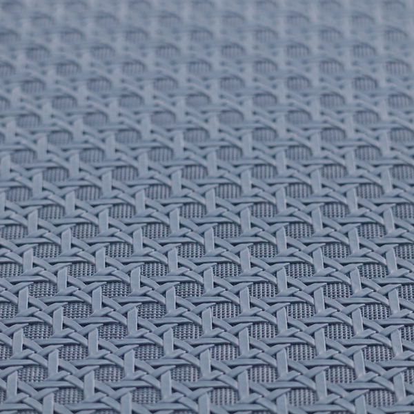 Catanzaro Faux Leather Geometric Pattern In Blue Colour Upholstery Fabric CTR-1821