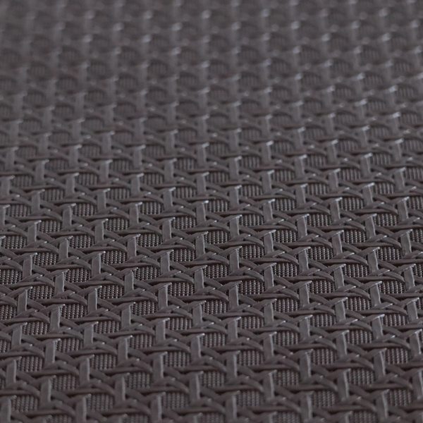 Catanzaro Faux Leather Geometric Pattern In Chocolate Brown Colour Upholstery Fabric CTR-1825