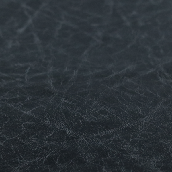 Argenta Faux Leather Heritage Aged Pattern In Black Colour Upholstery Fabric CTR-1834