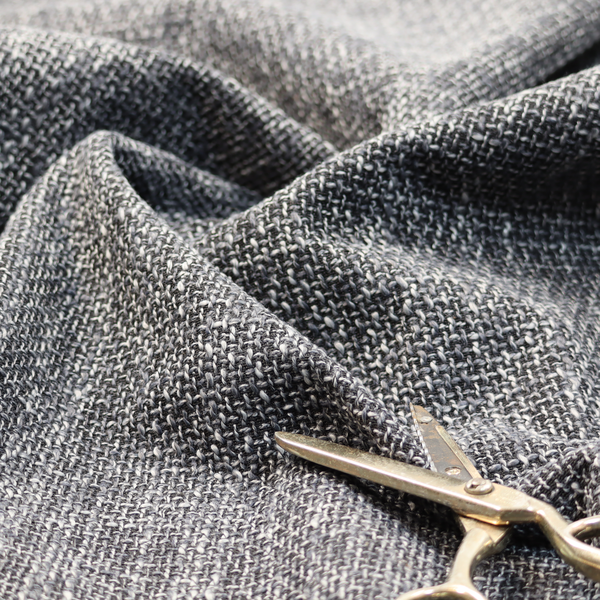 Alabama Durable Woven Hopsack Upholstery Fabric Black Colour CTR-1838 - Handmade Cushions