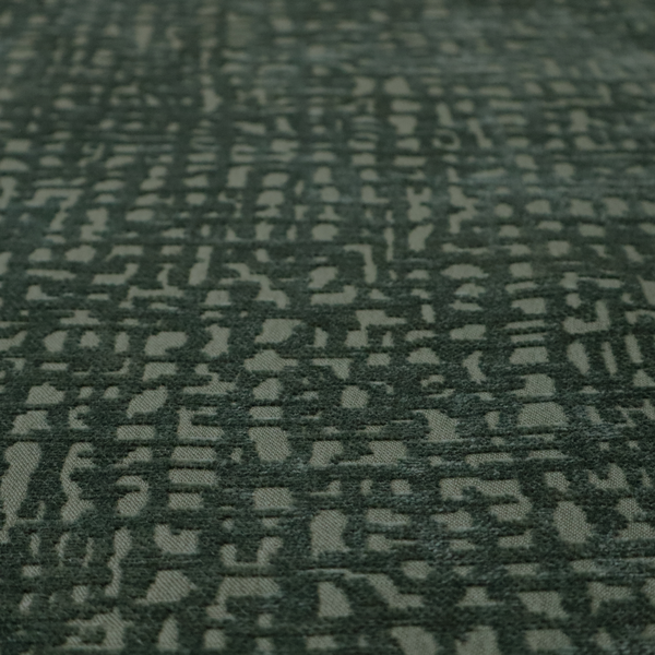 Tela Semi Plain Soft Textured Chenille Upholstery Fabric In Green CTR-1862