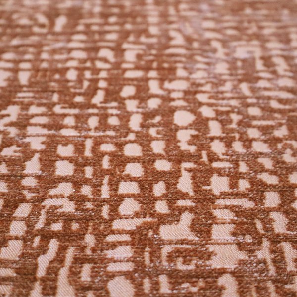 Tela Semi Plain Soft Textured Chenille Upholstery Fabric In Orange CTR-1866