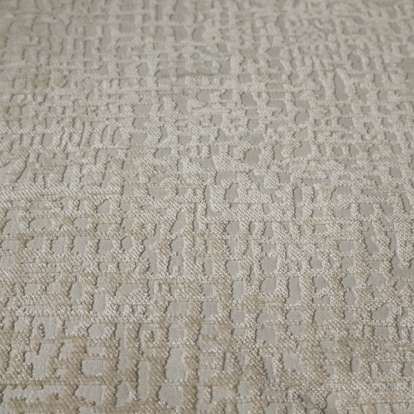 Tela Semi Plain Soft Textured Chenille In Cream Upholstery Fabric CTR-1874