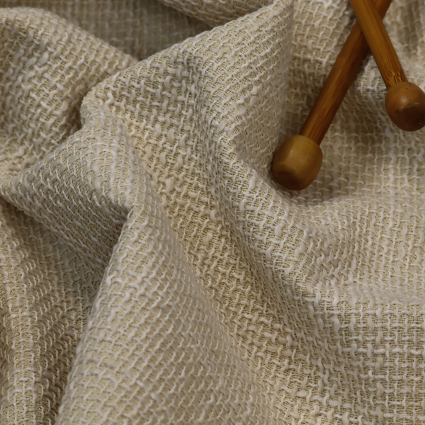 Alabama Durable Woven Hopsack Upholstery Fabric Cream Colour CTR-2046 - Handmade Cushions