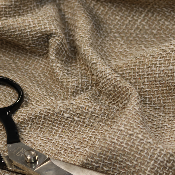 Alabama Durable Woven Hopsack Upholstery Fabric Sand Colour CTR-2047 - Handmade Cushions