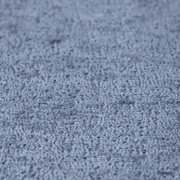 Delhi Soft Chenille Plain Textured In Blue Upholstery Fabric CTR-2321