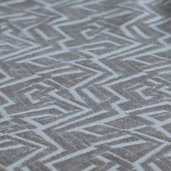 Darjeeling Textured Chenille Pattern In Grey Upholstery Fabric CTR-2355