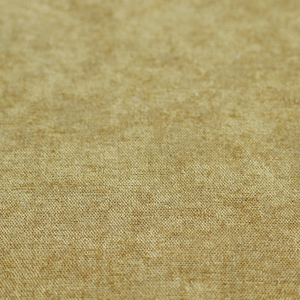Lima Plain Smooth Textured Chenille In Yellow Colour Upholstery Fabric CTR-2439