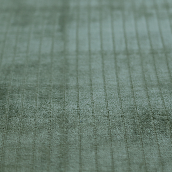 Kendal Soft Plain Chenille Stripe In Army Green Colour Upholstery Fabric CTR-2921