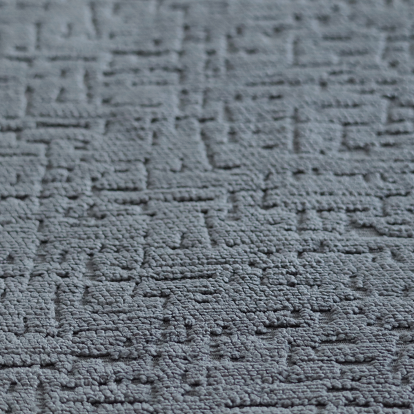 Dover Chenille Semi Plain In Dark Grey Colour Upholstery Fabric CTR-2945