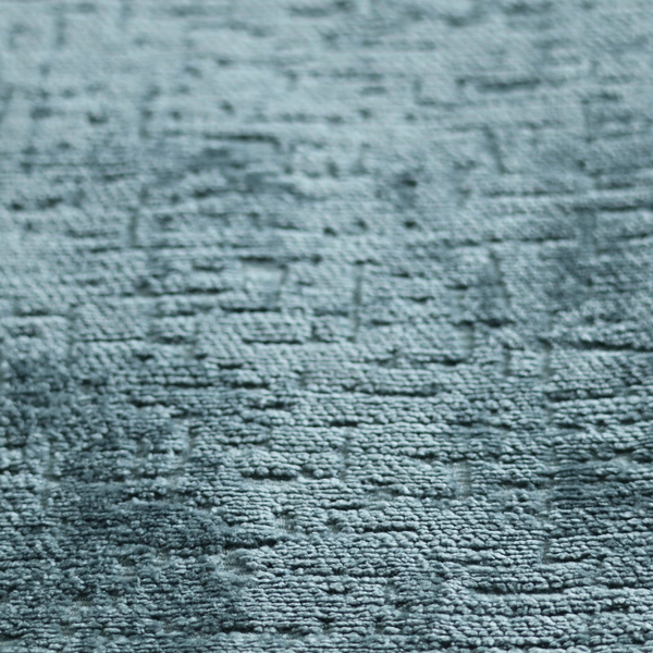 Dover Chenille Semi Plain In Teal Blue Colour Upholstery Fabric CTR-2948