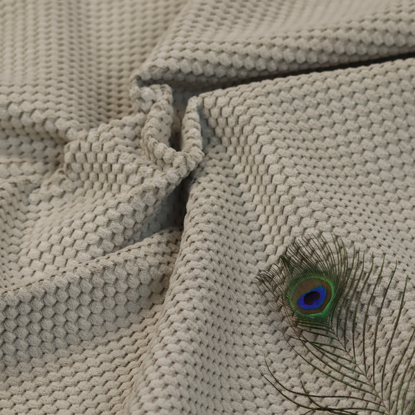 Ohio Dotted Soft Textured In Corduroy Upholstery Fabric Beige Colour CTR-2989 - Handmade Cushions