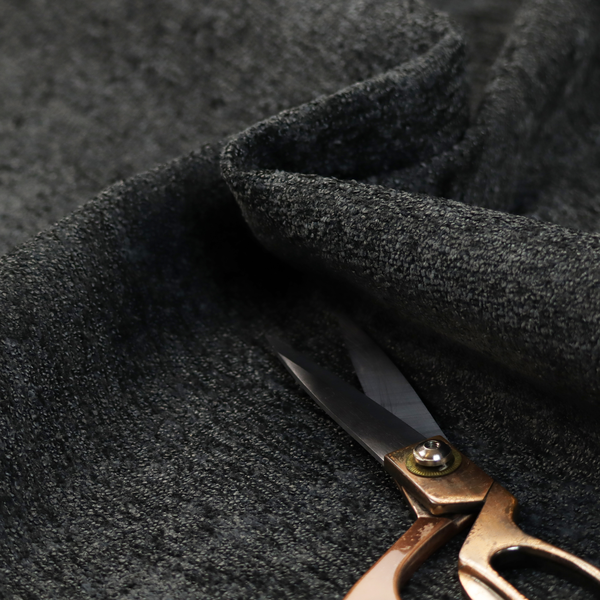 Seoul Boucle Upholstery Fabric Black Colour CTR-3001 - Made To Measure Curtains