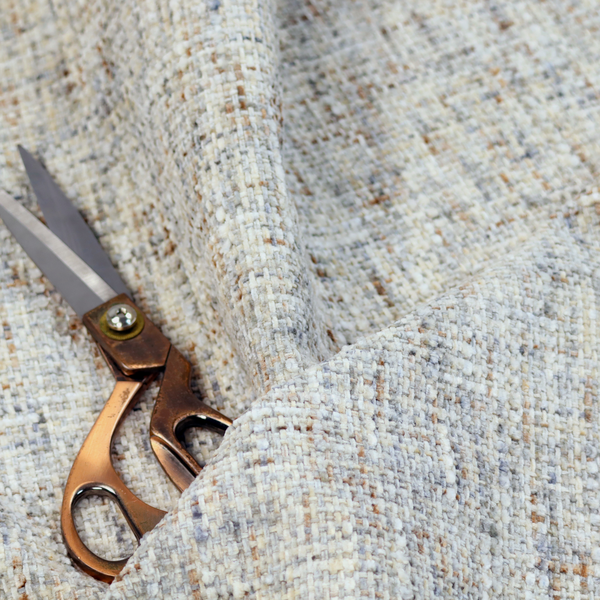 Osaka Soft Large Weave Upholstery Fabric Beige/Grey Colour CTR-3006 - Made To Measure Curtains