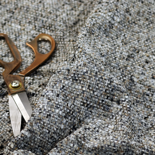 Osaka Soft Large Weave Upholstery Fabric Dark Grey Colour CTR-3010 - Made To Measure Curtains