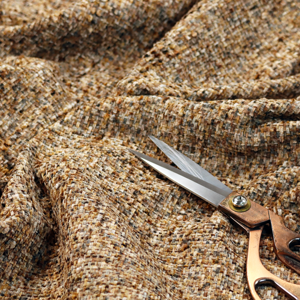 Osaka Soft Large Weave Upholstery Fabric Brown Colour CTR-3017 - Made To Measure Curtains