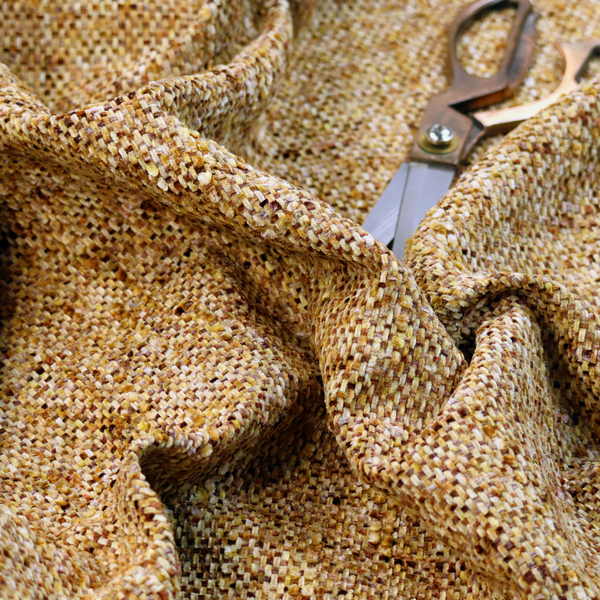 Osaka Soft Large Weave Upholstery Fabric Mustard Colour CTR-3018 - Handmade Cushions