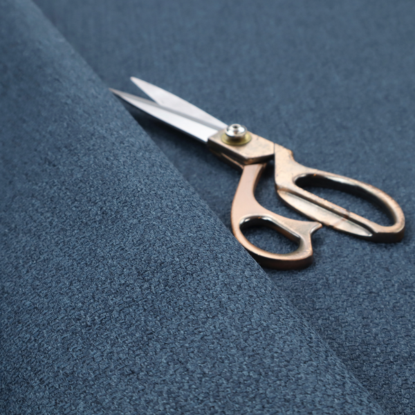 A Chamonix Water Repellent upholstery fabric in Navy Blue. The material features a dense, multi-tonal indigo basket weave texture with a durable, matte finish.