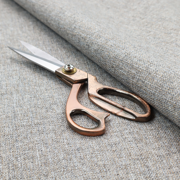 A ash brown woven fabric with a multi-tonal, heathered texture.