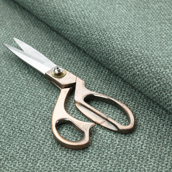 This fabric features a tight, structured basket weave in a vibrant, deep green.