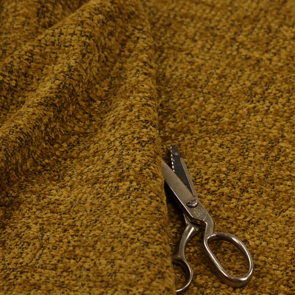 Wellington Chunky Chenille Weave Upholstery Fabric Yellow Colour CTR-97 - Made To Measure Curtains