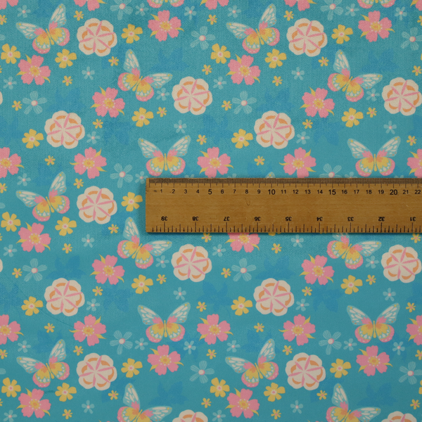 Summer Meadow Butterfly Upholstery Fabric DP-102 - Roman Blinds