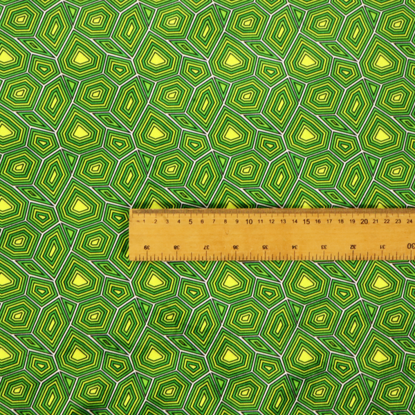 Psychedelic Lime Geometric Upholstery Fabric DP-115 - Made To Measure Curtains