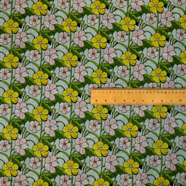 Sunshine and Blush Vintage Bloom Upholstery Fabric DP-124 - Made To Measure Curtains