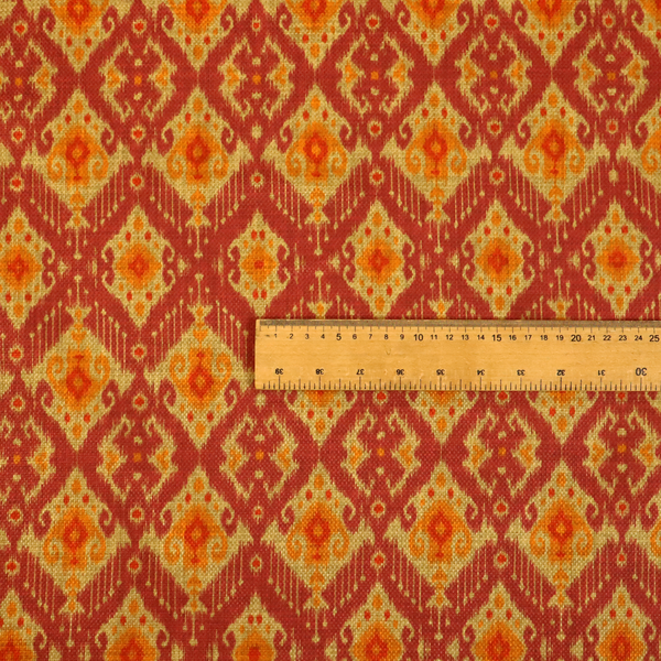 Bohemian Saffron and Rust Upholstery Fabric DP-128 - Made To Measure Curtains