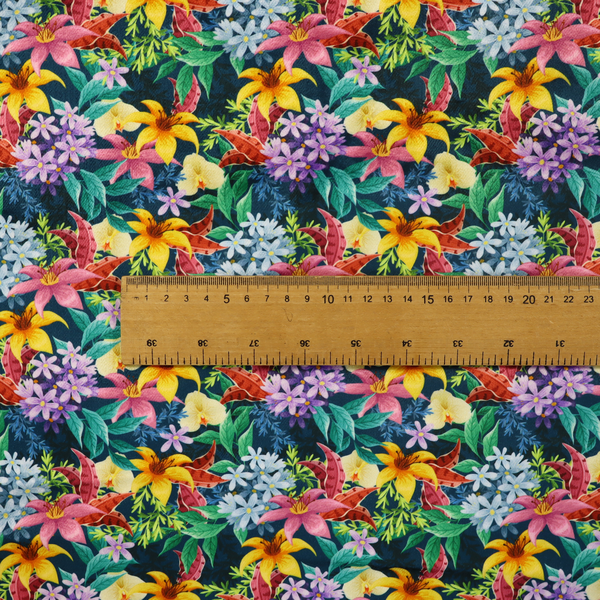 Midnight Tropical Garden Upholstery Fabric DP-140 - Roman Blinds