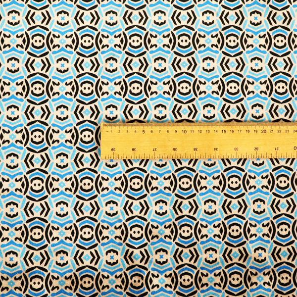 Turkish Tile Medallion Upholstery Fabric DP-171 - Made To Measure Curtains