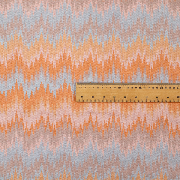 Sunset Glitch Chevron Upholstery Fabric DP-190