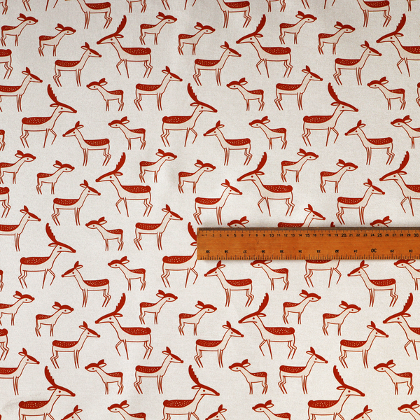 Retro Abstract Deer Upholstery Fabric DP-20 - Roman Blinds