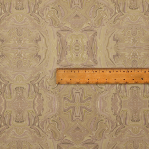 This fabric features an elegant marbled kaleidoscope pattern with a symmetrical, mirrored layout that creates a sophisticated and rhythmic visual texture.