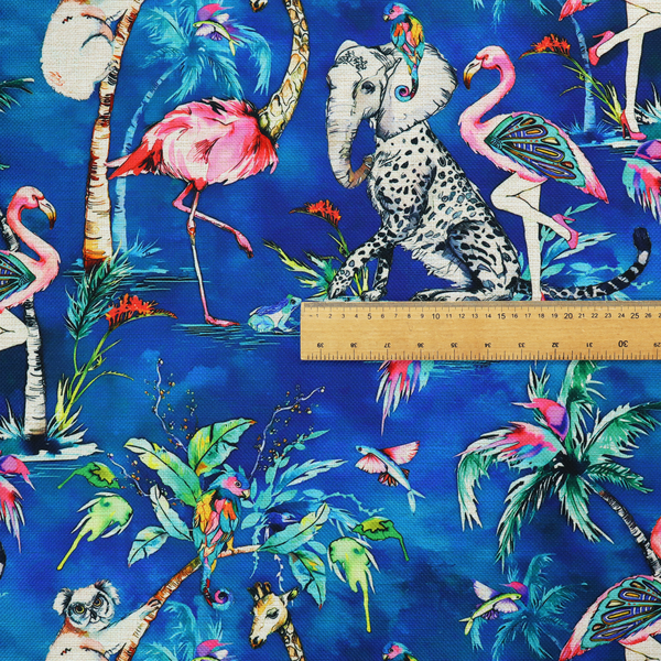 Electric Tropical Menagerie Upholstery Fabric DP-817 - Made To Measure Curtains