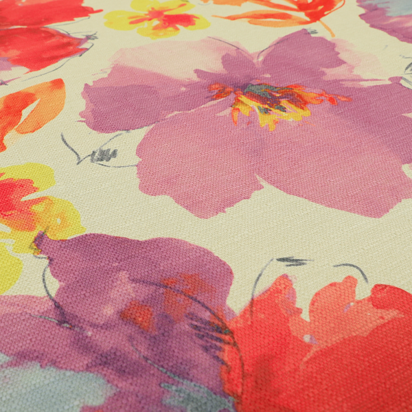 Large Water Colour Floral Upholstery Fabric - ZZ-237