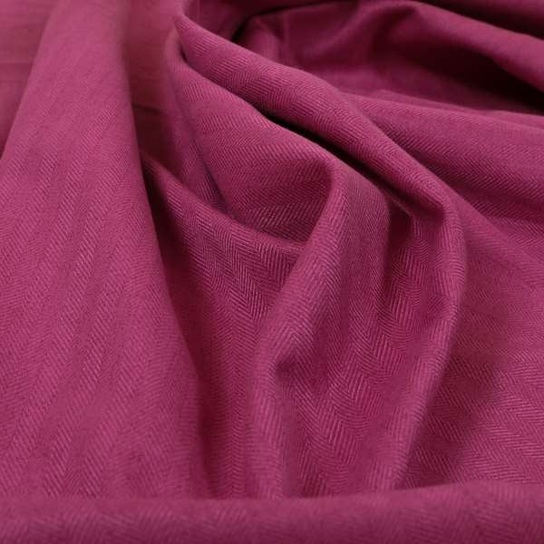Aldwych Herringbone Soft Wool Textured Chenille Material Pink Furnishing Fabric