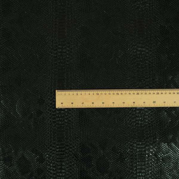 Anaconda Textured Pattern Designer Black Colour Vinyl Upholstery Fabric