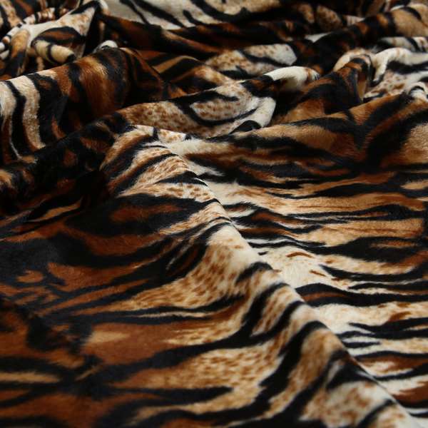 Soft Fur Skin Tiger Pattern Animal Fabrics