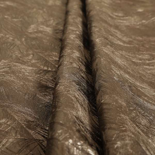 Athens Faux Leather In Designer Textured Pattern Brown Colour Upholstery Fabric